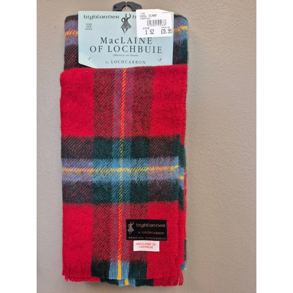 Scottish Tartan Wool Scarf‎ Set Lochcarron Made Scotland NWT